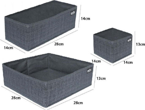 Set 3 Pezzi Contenitore Scatola Organizer Salvaspazio Per Cassetti Armadi 59456 Casa, arredamento e bricolage > Soluzioni salvaspazio > Scatole per Biancheria Trade Shop italia - Napoli, Commerciovirtuoso.it