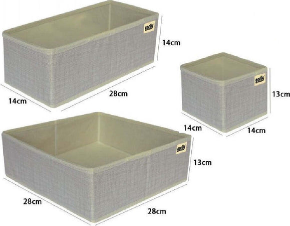 Set 3 Pezzi Contenitore Scatola Organizer Salvaspazio Per Cassetti Armadi 59456 Casa, arredamento e bricolage > Soluzioni salvaspazio > Scatole per Biancheria Trade Shop italia - Napoli, Commerciovirtuoso.it