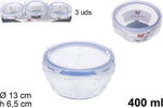 Set 3 Pezzi Contenitori Per Alimenti In Vetro Con Coperchi Plastica 400ml 110548 Casa e cucina/Organizzazione interni/Contenitori e barattoli da cucina/Conservazione cibi/Barattoli e contenitori Trade Shop italia - Napoli, Commerciovirtuoso.it