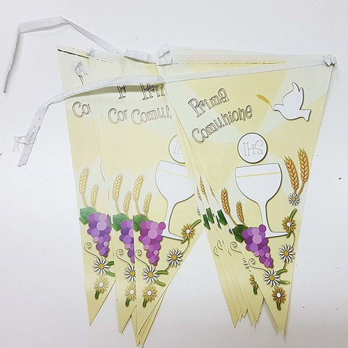 Set 3 Pezzi Festoni Comunione Bianco Giallo 12 Bandierine Addobbi Prima Festone Casa, arredamento e bricolage > Prodotti per Feste > Festoni e Palloncini Trade Shop italia - Napoli, Commerciovirtuoso.it