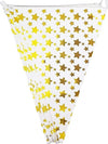 Set-3-Pezzi-Festoni-Stelle-Oro-Feste-Party-16-Bandierine-4.8m-Ciascuno