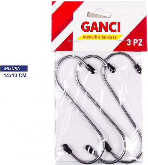 Set 3 Pezzi Ganci Gancio A S Appendini Multiuso Acciaio Con Gommino 14x10cm Casa, arredamento e bricolage > Bricolage e fai da te > Minuteria Trade Shop italia - Napoli, Commerciovirtuoso.it
