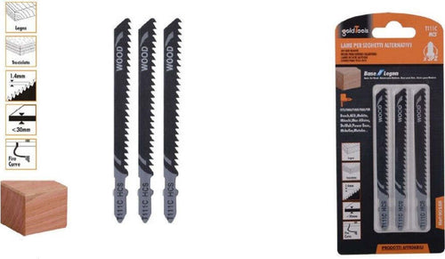 Set 3 Pezzi Lame Per Seghetto Alternativo T111c Hcs Lama Ricambi Per Legno 90188 Fai da te/Utensili elettrici e a mano/Accessori per utensili elettrici/Lame/Lame per seghe alternative Trade Shop italia - Napoli, Commerciovirtuoso.it