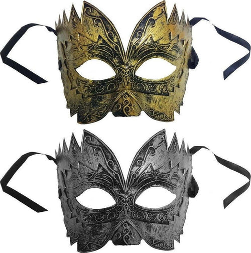 Set 3 Pezzi Maschera Mascherina Veneziana Oro Argento Principe Re Carnevale Moda/Abbigliamento specifico/Costumi e accessori/Accessori/Adulti/Maschere Trade Shop italia - Napoli, Commerciovirtuoso.it