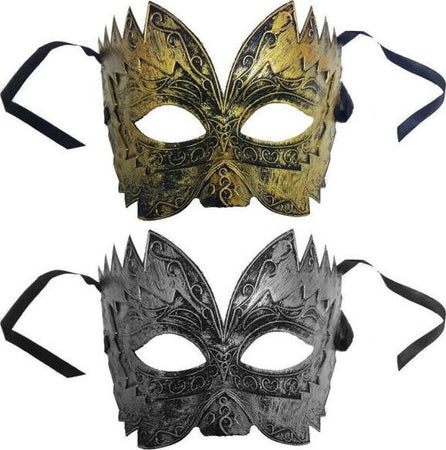 Set 3 Pezzi Maschera Mascherina Veneziana Oro Argento Principe Re Carnevale Moda/Abbigliamento specifico/Costumi e accessori/Accessori/Adulti/Maschere Trade Shop italia - Napoli, Commerciovirtuoso.it