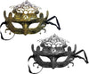 Set-3-Pezzi-Maschera-Mascherina-Veneziana-Oro-Argento-Principessa-Regina