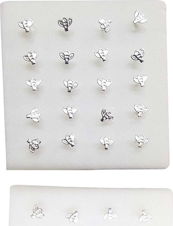 Set 3 Pezzi Piercing Orecchini Naso 2.5 Mm Ape Apina Argento 925 Sterling Moda/Bijoux a piccoli prezzi/Gioielli per il corpo/Piercing/Piercing a bottone Trade Shop italia - Napoli, Commerciovirtuoso.it