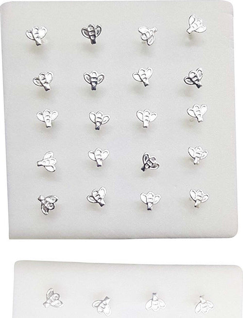 Set 3 Pezzi Piercing Orecchini Naso 2.5 Mm Ape Apina Argento 925 Sterling Moda/Bijoux a piccoli prezzi/Gioielli per il corpo/Piercing/Piercing a bottone Trade Shop italia - Napoli, Commerciovirtuoso.it