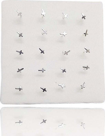 Set 3 Pezzi Piercing Orecchini Naso 2.5 Mm Croce Crocifisso Argento 925 Sterling Moda/Bijoux a piccoli prezzi/Gioielli per il corpo/Piercing/Piercing a bottone Trade Shop italia - Napoli, Commerciovirtuoso.it