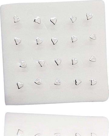 Set 3 Pezzi Piercing Orecchini Naso 2.5 Mm Cuore Cuoricino Argento 925 Sterling Moda/Bijoux a piccoli prezzi/Gioielli per il corpo/Piercing/Piercing a bottone Trade Shop italia - Napoli, Commerciovirtuoso.it