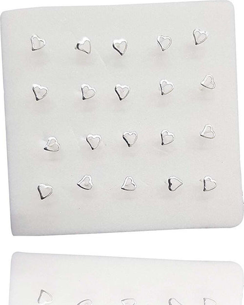 Set 3 Pezzi Piercing Orecchini Naso 2.5 Mm Cuore Cuoricino Argento 925 Sterling Moda/Bijoux a piccoli prezzi/Gioielli per il corpo/Piercing/Piercing a bottone Trade Shop italia - Napoli, Commerciovirtuoso.it