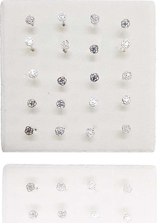 Set 3 Pezzi Piercing Orecchini Naso 2.5 Mm Rosa Rosellina Argento 925 Sterling Moda/Bijoux a piccoli prezzi/Gioielli per il corpo/Piercing/Piercing a bottone Trade Shop italia - Napoli, Commerciovirtuoso.it