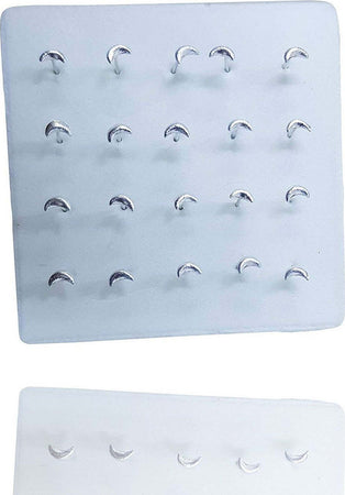Set 3 Pezzi Piercing Orecchini Naso 3 Mm Luna Mezza Argento 925 Sterling Moda/Bijoux a piccoli prezzi/Gioielli per il corpo/Piercing/Piercing a bottone Trade Shop italia - Napoli, Commerciovirtuoso.it