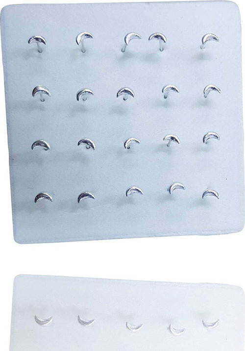 Set 3 Pezzi Piercing Orecchini Naso 3 Mm Luna Mezza Argento 925 Sterling Moda/Bijoux a piccoli prezzi/Gioielli per il corpo/Piercing/Piercing a bottone Trade Shop italia - Napoli, Commerciovirtuoso.it