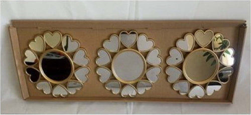 Set 3 Pezzi Specchi Da Parete Decorativi Con Cuori Specchio 25 X 25 Cm 854118 Casa e cucina/Decorazioni per interni/Specchi/Specchi da parete Trade Shop italia - Napoli, Commerciovirtuoso.it