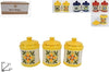 Set-3-Pezzi-Tris-Barattoli-Colorati-In-Ceramica-Con-Decoro-Fantasia-Maiolica