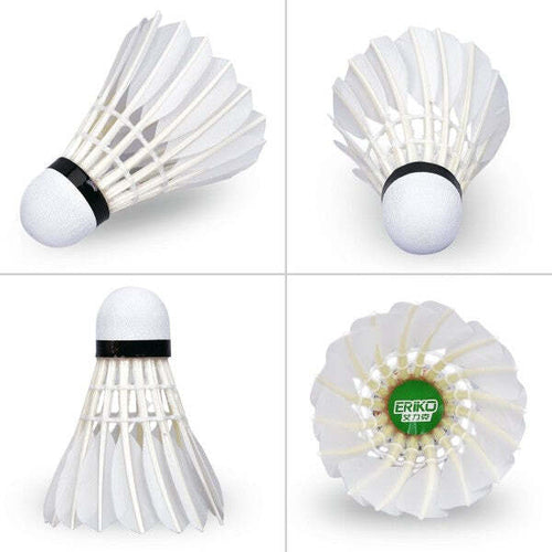 Set-3-Pezzi-Volano-Lento-Volani-Palline-Per-Gioco-Badminton-Colore-Bianco