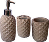SET 3 PZ ACCESSORI BAGNO DISPENSER BICCHIERE PORTA SPAZZOLINO IN RESINA  Trade Shop italia - Napoli, Commerciovirtuoso.it