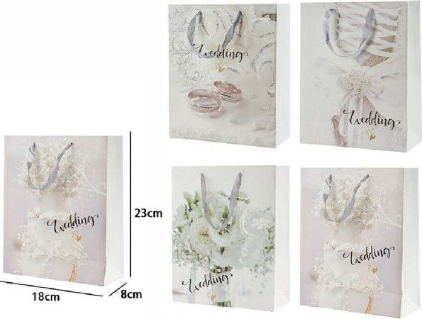 Set 3 Pz Buste Busta Regalo 18x23x8cm Scritta Wedding Per Nozze Matrimonio 67742 Casa e cucina/Hobby creativi/Articoli per confezioni regalo/Sacchetti da regalo Trade Shop italia - Napoli, Commerciovirtuoso.it