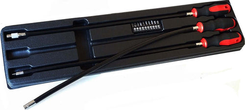 SET 3 PZ CACCIAVITI EXTRA LUNGHI FLESSIBILI CON INNESTI PER AUTO OFFICINE 500mm Fai da te/Utensili elettrici e a mano/Utensili a mano/Cacciaviti/Set cacciaviti Trade Shop italia - Napoli, Commerciovirtuoso.it