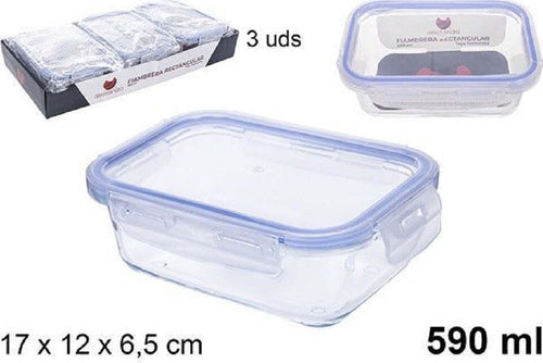 Set 3 Pz Contenitori Per Alimenti In Vetro Con Coperchio Plastica 590 Ml 105508 Casa, arredamento e bricolage > Cucina > Barattoli e Contenitori Trade Shop italia - Napoli, Commerciovirtuoso.it