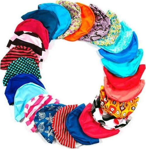 Set-3-Pz-Cuffie-Cuffia-In-Tessuto-Per-Piscina-Nuoto-Sport-Tg.-Unica-Adulto