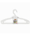 Set 3 Pz Grucce Plastica Stampelle Appendi Abiti Pantaloni Giacche Bianco 79329