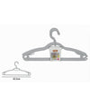 Set 3 Pz Grucce Plastica Stampelle Appendi Abiti Pantaloni Giacche Grigio 79330