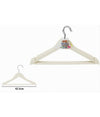 Set 3 Pz Grucce Stampelle In Plastica Appendiabiti Vestiti Pantaloni Beige 79316