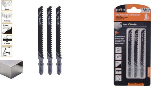 Set 3 Pz Lame Per Seghetto Alternativo T144d Hcs Lama Ricambi Per Metallo 90189 Fai da te/Utensili elettrici e a mano/Accessori per utensili elettrici/Lame/Lame per seghe alternative Trade Shop italia - Napoli, Commerciovirtuoso.it