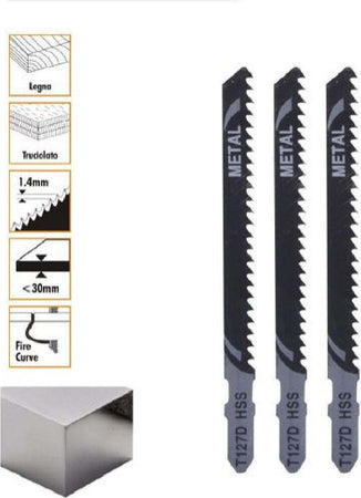 Set 3 Pz Lame Per Seghetto Alternativo T144d Hcs Lama Ricambi Per Metallo 90189 Fai da te/Utensili elettrici e a mano/Accessori per utensili elettrici/Lame/Lame per seghe alternative Trade Shop italia - Napoli, Commerciovirtuoso.it