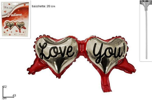 Set 3 Pz Palloncino 2 Cuori I Love You Pallone Bacchetta Addobbo San Valentino Casa e cucina/Hobby creativi/Materiali per hobby creativi/Forniture per feste/Articoli per feste e compleanni per adulti/Decorazioni/Palloncini Trade Shop italia - Napoli, Commerciovirtuoso.it
