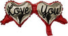 Set 3 Pz Palloncino 2 Cuori I Love You Pallone Bacchetta Addobbo San Valentino Casa e cucina/Hobby creativi/Materiali per hobby creativi/Forniture per feste/Articoli per feste e compleanni per adulti/Decorazioni/Palloncini Trade Shop italia - Napoli, Commerciovirtuoso.it