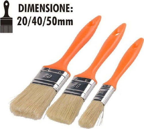 Set 3 Pz Pennelli Piatti Per Pittura Dimensioni 20/40/50mm Manico Plastica 90308 Fai da te/Pitture trattamenti per pareti e utensili/Strumenti e attrezzi per verniciatura/Applicazione colore/Pennelli/Pennellesse Trade Shop italia - Napoli, Commerciovirtuoso.it