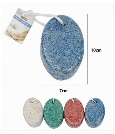 Set 3 Pz Pietra Pomice Ovale Colorata Naturale Cura Piedi Calli Chiropodia 79288