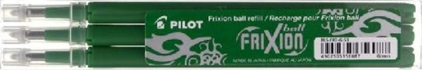 SET-3-PZ.-REFILL-FRIXION-0,7-VERDE-BLS-FR7-G-S3-Pilot