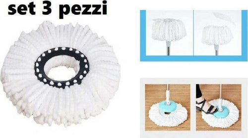 Set 3 Pz Ricambio Singolo Rotomop Mocio In Microfibra Roto Mop Super Five X5 Casa, arredamento e bricolage > Pulizia e Bucato > Pulizia Pavimenti Trade Shop italia - Napoli, Commerciovirtuoso.it