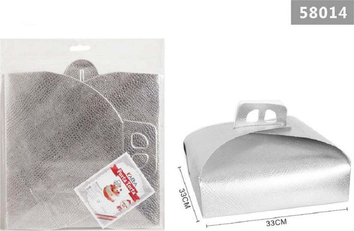 Set 3 Pz Scatola Porta Torta Argento 33x33cm Dolci Pasticceria Festa Party 58014 Casa e cucina/Teglie da forno e accessori per pasticceria/Accessori e utensili per pasticceria/Scatole per torta Trade Shop italia - Napoli, Commerciovirtuoso.it