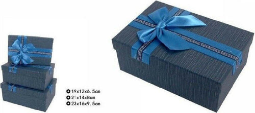 Set 3 Pz. Scatole Box Per Regali Varie Misure Rettangolari Blu Con Fiocco 69332 Casa, arredamento e bricolage > Prodotti per Feste Trade Shop italia - Napoli, Commerciovirtuoso.it