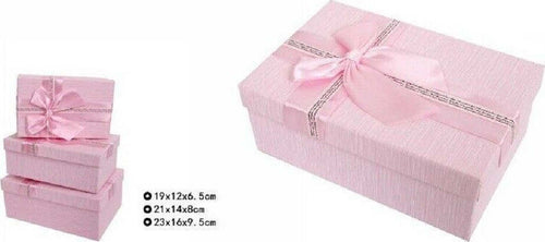 Set 3 Pz Scatole Box Per Regali Varie Misure Rettangolari Rosa Con Fiocco 69331 Casa e cucina/Hobby creativi/Articoli per confezioni regalo/Scatole da regalo Trade Shop italia - Napoli, Commerciovirtuoso.it