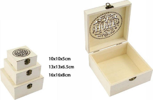 Set 3 Pz Scatole Legno Decoupage Portagioie Incise Home Scatola Cofanetto 74010a Casa, arredamento e bricolage > Arredamento > Portaoggetti Trade Shop italia - Napoli, Commerciovirtuoso.it