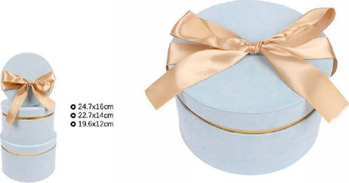 Set 3 Pz Scatole Scatola Box Regali Varie Misure Matrioska Rotonde Azzurro 71943 Casa, arredamento e bricolage > Prodotti per Feste Trade Shop italia - Napoli, Commerciovirtuoso.it