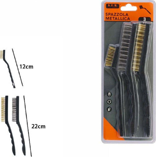 Set 3 Pz Spazzola Metalliche Per Ferro Metallo 2 Lunghe 22cm 1 Corta 12cm 07056 Casa, arredamento e bricolage > Bricolage e fai da te > Utensili Manuali > Set di Utensili Trade Shop italia - Napoli, Commerciovirtuoso.it