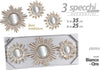 Set 3 Pz Specchi Parete Bianco Oro 25/35 Cm Plastica Libera Installazione 823909 Casa e cucina/Decorazioni per interni/Specchi/Specchi da parete Trade Shop italia - Napoli, Commerciovirtuoso.it