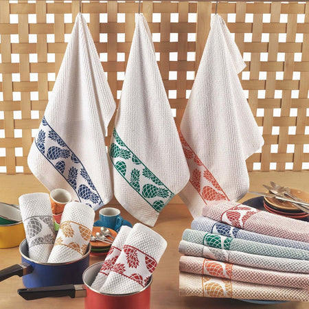 Set-3-pz-Strofinaccio-in-Cotone-Angel's-Collection-Ananas