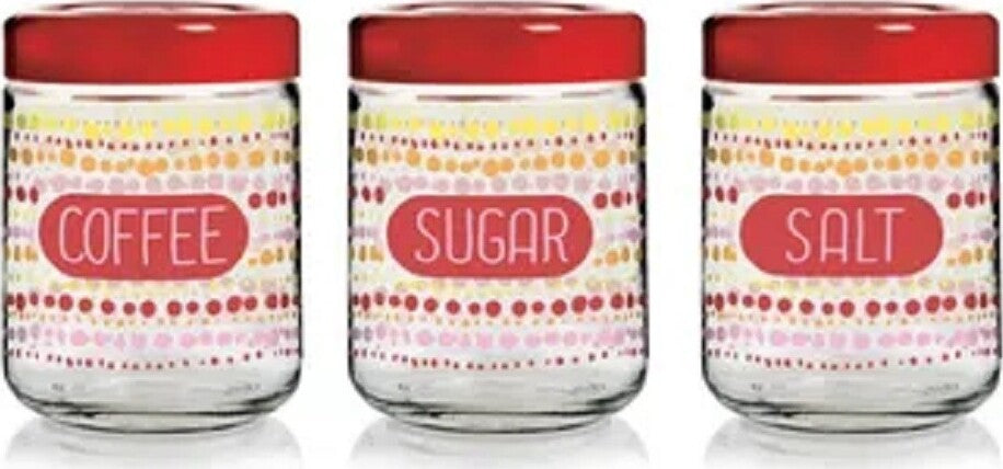 Set 3 Pz Tris Barattoli Da Cucina In Vetro Look Sale Zucchero Caff? Da 800 Cc Casa e cucina/Organizzazione interni/Contenitori e barattoli da cucina/Conservazione cibi/Barattoli e contenitori Trade Shop italia - Napoli, Commerciovirtuoso.it