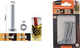 Set 3 Pz Vite Viti Per Esterno A Testa Esagonali 8x50 Mm Con Dadi Dado M8 90922 Fai da te/Ferramenta/Chiodi viti ed elementi di fissaggio/Viti/Viti a spalla Trade Shop italia - Napoli, Commerciovirtuoso.it