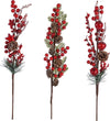 Set 3 Rami con Bacche Rosse per decorazioni Interne ed Esterne h 55 cm Casa e cucina/Decorazioni per interni/Addobbi e decorazioni per ricorrenze/Decorazioni natalizie/Ghirlande e corone MagiediNatale.it - Altamura, Commerciovirtuoso.it