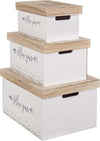 Set 3 Scatole decorative in Legno Bianco per decorazioni natalizie o regali 42 cm Casa e cucina/Decorazioni per interni/Addobbi e decorazioni per ricorrenze/Decorazioni natalizie/Oggettistica MagiediNatale.it - Altamura, Commerciovirtuoso.it