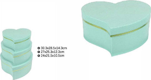 Set 3 Scatole Regali Varie Misure Matrioska Forma Cuore Storto Verde Acqua 71935 Casa, arredamento e bricolage > Prodotti per Feste Trade Shop italia - Napoli, Commerciovirtuoso.it
